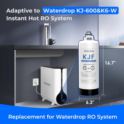 Filtre à eau WD-KJF supplémentaire pour système d'osmose inverse Waterdrop K6