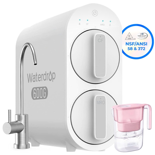 Système d'osmose inverse G2P600 d'Waterdrop, pichet à filtre à eau WD-PT-05P supplémentaire