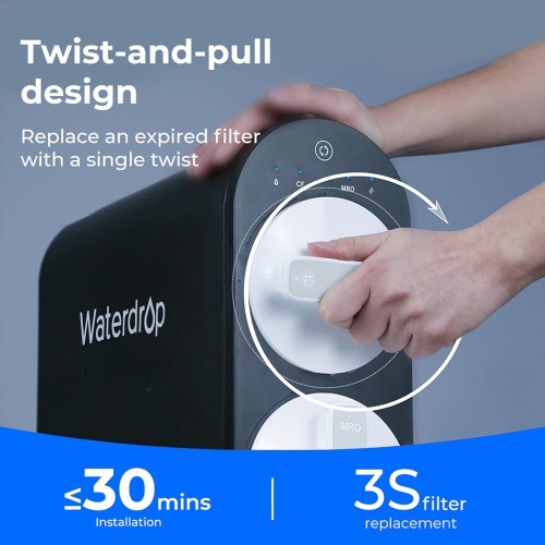 Système d'osmose inverse G2P600 d'Waterdrop, pichet à filtre à eau WD-PT-05P supplémentaire