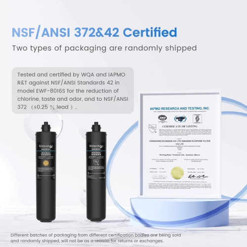 Cartouche de filtre de rechange RF15 de Waterdrop pour filtre à eau de dessous d'évier 15RD/15UB/15BLK