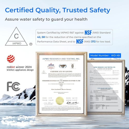 Waterdrop X8 Reverse Osmosis System Multi-method Reverse Osmosis Filtration System