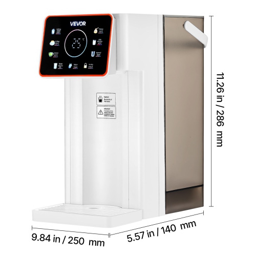 Distributeur d'eau chaude instantané VEVOR 101 oz, distributeur d'eau de comptoir avec 6 réglages de température et 7 volumes d'eau, réservoir