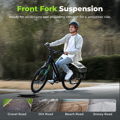 isinwheel Ucity Adults Cruiser Electric Bike - White