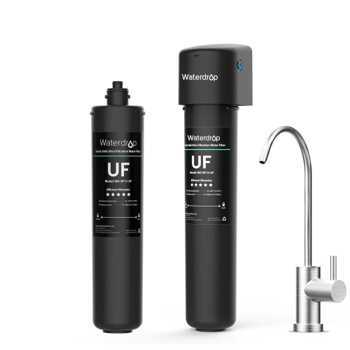 Système de filtration d'eau pour dessous d'évier 15UB-UF d'Waterdrop, filtre RF15-UF supplémentaire