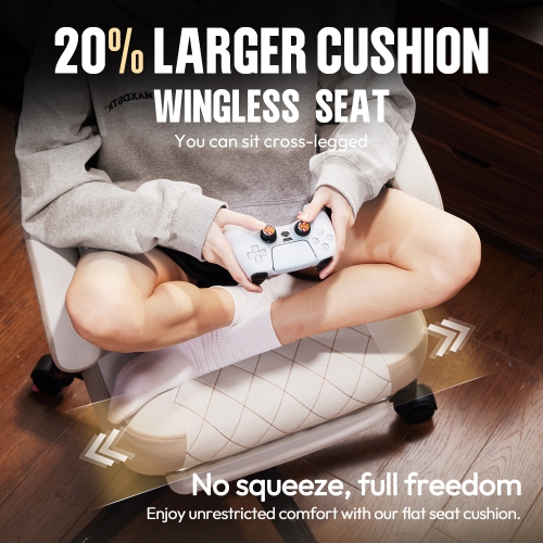 Dowinx Gaming Chair Fabric with Footrest, Ergonomic Computer Chair with Massage Lumbar Support, Big and Tall Game Chair for Adults, Home Office Chair