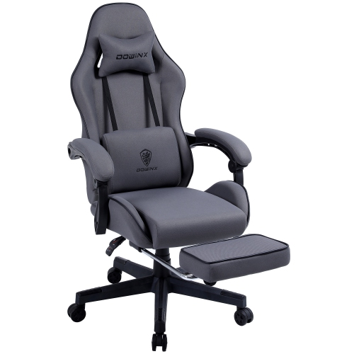 Dowinx High Back Gaming Chair for Adults Big and Tall, Office Chair Fabric with Pocket Spring Cushion, Ergonomic Computer Chair with Massage Lumbar