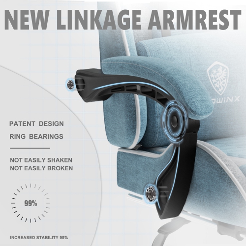 Dowinx High Back Gaming Chair for Adults Big and Tall, Office Chair Fabric with Pocket Spring Cushion, Ergonomic Computer Chair with Massage Lumbar