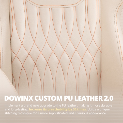 Dowinx Gaming Chair Breathable PU Leather Gamer Chair with Pocket Spring Cushion, Ergonomic Computer Chair with Massage Lumbar Support,Adjustable