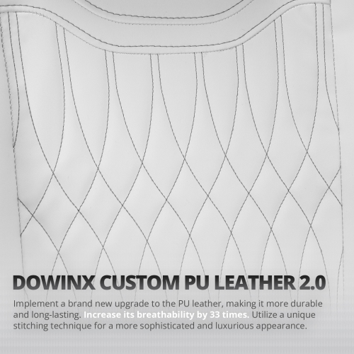 Dowinx Gaming Chair Breathable PU Leather Gamer Chair with Pocket Spring Cushion, Ergonomic Computer Chair with Massage Lumbar Support,Adjustable