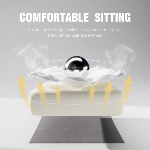 Dowinx Gaming Chair with Massage Lumbar Support & Footrest - Ergonomic Reclining Office Chair, High Back Suede Fabric for Adults