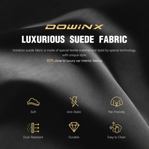 Dowinx Gaming Chair with Massage Lumbar Support & Footrest - Ergonomic Reclining Office Chair, High Back Suede Fabric for Adults