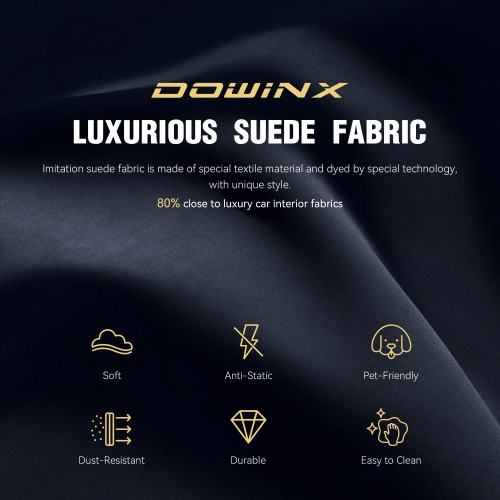 Fauteuil de jeu avec soutien lombaire et repose-pieds de Dowinx – Fauteuil de bureau ergonomique inclinable, tissu en suède à dossier haut pour