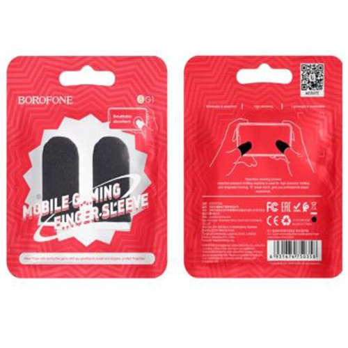 BOROFONE BG1 Immersion Superconducting Fiber Mobile Game Finger Cots Black 2pcs in one set