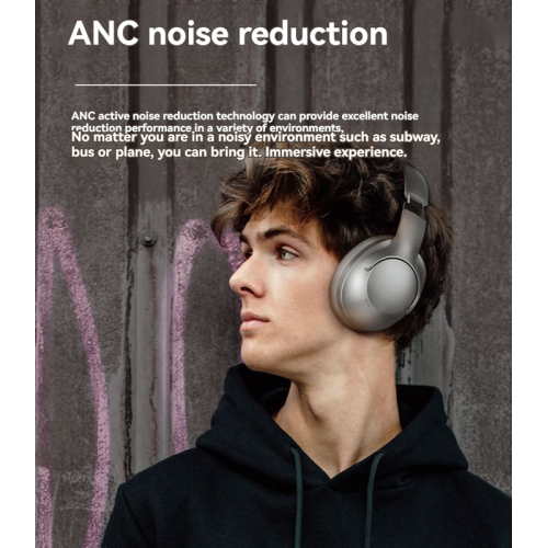 On-Ear Bluetooth Headphones with Active Noise Cancellation, High-Fidelity Stereo Sound, 40mm Drivers, Ultra-Lightweight Foldable - Comfortable Memory