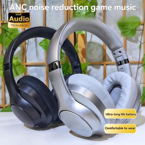 On-Ear Bluetooth Headphones with Active Noise Cancellation, High-Fidelity Stereo Sound, 40mm Drivers, Ultra-Lightweight Foldable - Comfortable Memory
