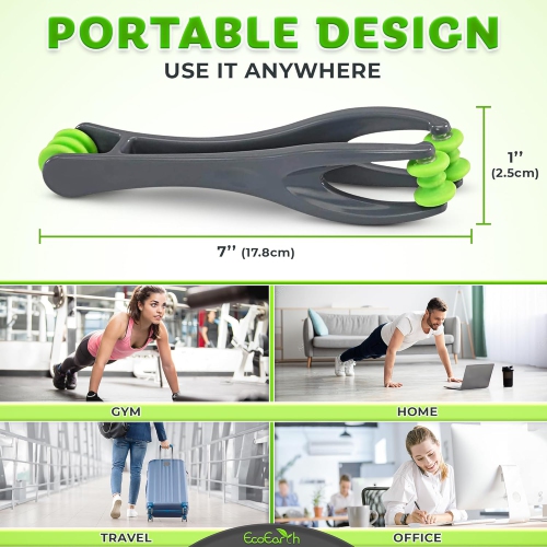 Dual‑Sided Finger Massager Roller – Portable Deep‑Tissue Acupressure Tool for Arthritis, Carpal Tunnel & Tendonitis Relief, Handheld ABS Massage