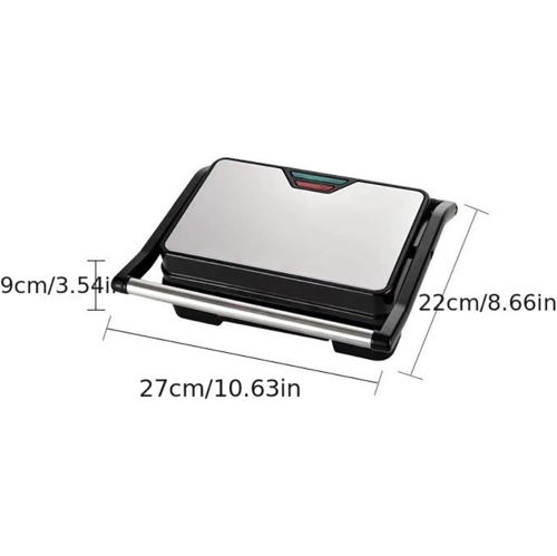 Panini Grill Press Bread Maker, Double Side Heating Non Stick Bread Machine with Anti Heat Handle Up to 6 850W Panini Maker for Breakfast Brunch