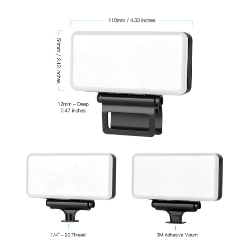 Mini lampe d'appoint rechargeable pour téléphone mobile pour prendre des photos Éclairage d'appoint DEL pour égoportraits