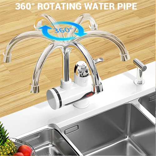 Instant Hot Water Tap Faucet Fast Heat Kitchen Faucet Washbasin Hot Cold Dual-use Faucet Sink Water Faucet Under Inflow