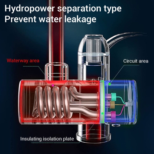 Instant Hot Water Tap Faucet Fast Heat Kitchen Faucet Washbasin Hot Cold Dual-use Faucet Sink Water Faucet Under Inflow