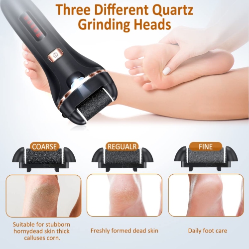 Electric Foot Callus Remover, Cordless Foot File, Waterproof Pedicure Kit for Cracked Heels and Dead Skin Removal