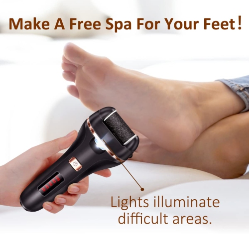 Electric Foot Callus Remover, Cordless Foot File, Waterproof Pedicure Kit for Cracked Heels and Dead Skin Removal