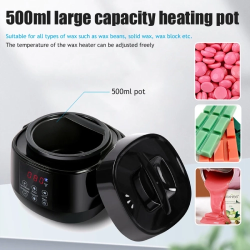 Hair Removal Wax Bean Heater, Wax Melting Heating Pot with LCD Temperature Display, Suitable for Men and Women