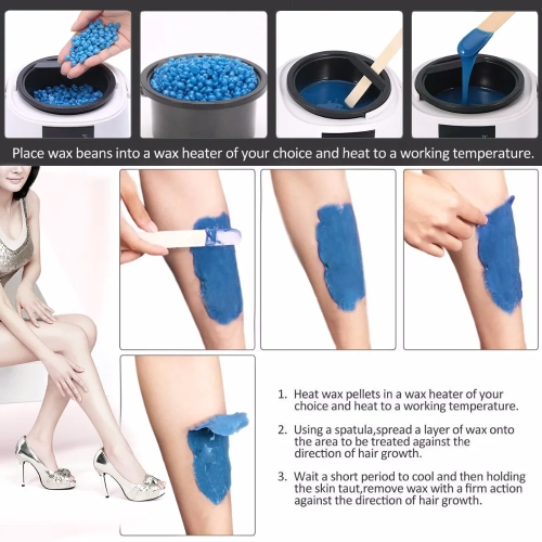 Hair Removal Wax Bean Heater, Wax Melting Heating Pot with LCD Temperature Display, Suitable for Men and Women