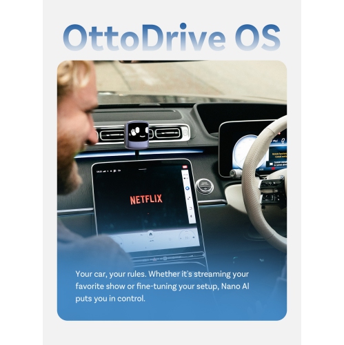 Écran intelligent AI pour l'auto | Sans fil CarPlay et Android Auto | Écran d'interaction vocale IA de 1,83 po | Bluetooth 5,1 + Wi-Fi bibande |