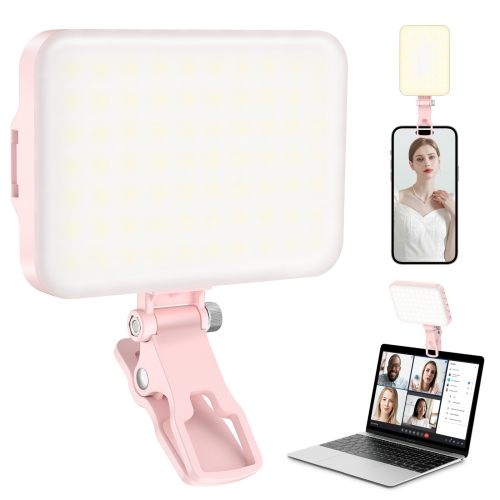 Mobile Phone Fill Light, 60LED Fill Light, Pocket Photography, Mobile Phone Live Streaming Light, Mini Portable Photography Fill Light - Pink