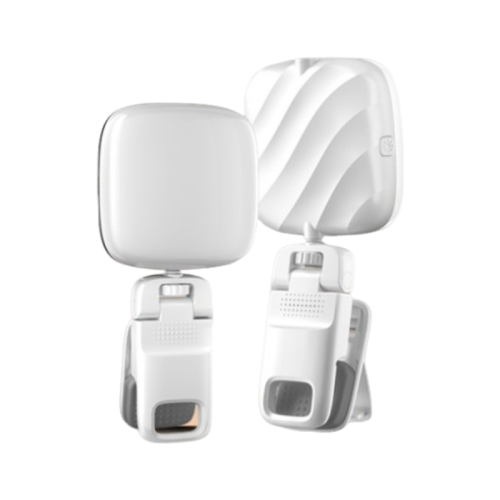 Lampe d'appoint beauté 49-LED | Mini lampe de bureau portative pour téléphones, appareils photo, diffusion en direct et tablettes - Blanc [pince ou