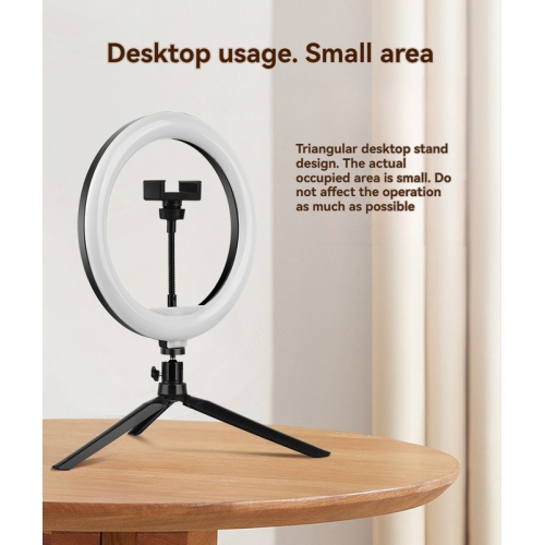 anneau lumineux de bureau de 8 po avec support de bureau pour la photographie et la diffusion en direct.
