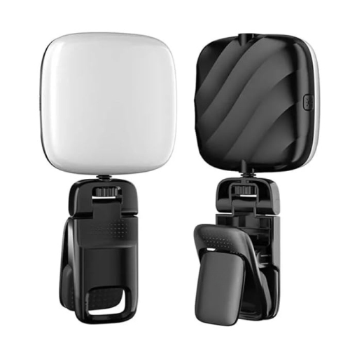 49-LED Beauty Fill Light | Portable Mini Desktop Photography Light for Phones, Cameras, Live Streaming, and Tablets - Black [Clip-On or Hanging]