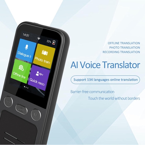 Smart translator: offline translation in 10 countries, 134 languages, WIFI photo recording and smart voice translation machine