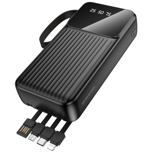 Chargeur portable intelligent BBBBoundone 20000 mAh 76 A - 2 ports USB - avec câbles de type C, 8 broches et micro USB noirs