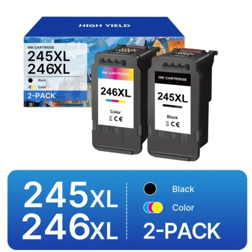 245XL 246XL Combo Pack Remanufactured Ink Cartridges Replacement For Canon 245XL 246XL PG-245XL CL246XL Ink Cartridges For Pixma TS3122 MG2522 TS3322