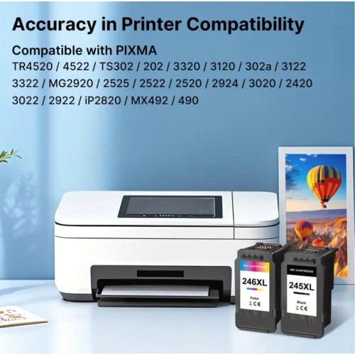 245XL 246XL Combo Pack Remanufactured Ink Cartridges Replacement For Canon 245XL 246XL PG-245XL CL246XL Ink Cartridges For Pixma TS3122 MG2522 TS3322