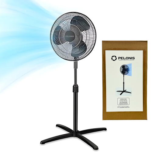 Ventilateur sur pied de 16&nbsp;po de Pelonis #PFS16MOAPKL Remis à neuf