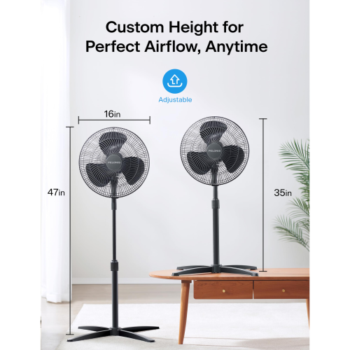 Ventilateur sur pied de 16&nbsp;po de Pelonis #PFS16MOAPKL Remis à neuf