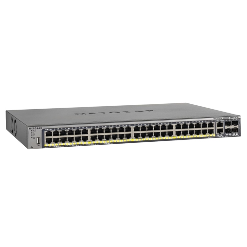 Refurbished – NetGear ProSafe M4100-50G-POE+ 50-Port Gigabit Managed Switch (GSM7248P) | Fiber Uplinks | Rackmount | Ethernet Port