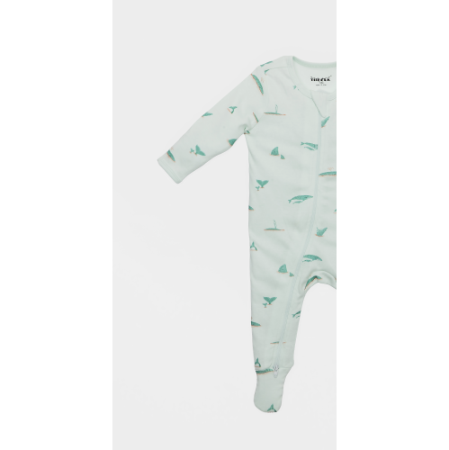 The Elk Baby Premium Organic Cotton Whale Play and Grow Zippy