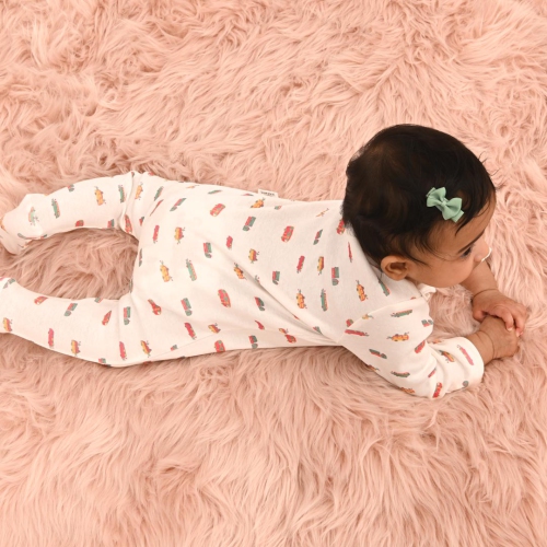 The Elk Baby Premium Organic Cotton Camping Print Play and Grow Zippy