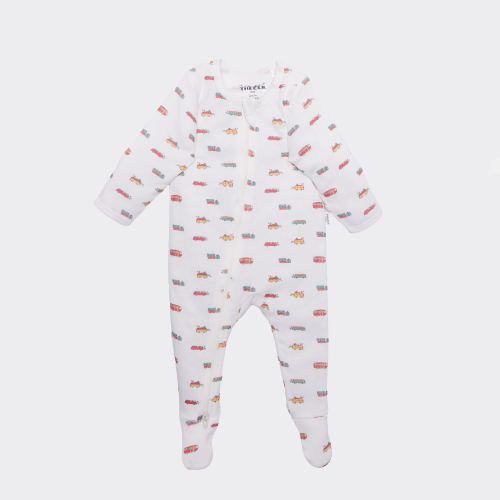The Elk Baby Premium Organic Cotton Camping Print Play and Grow Zippy
