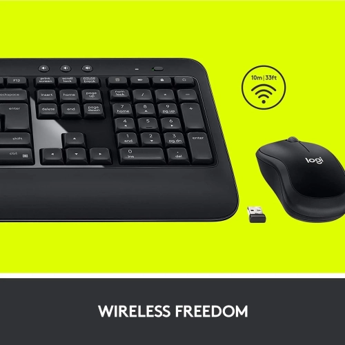 Refurbished Logitech MK540 Complete Wireless Combo 2 - K540e Advanced Wireless Keyboard & M220 Mouse + USB Nano Receiver - PC / MAC - Black