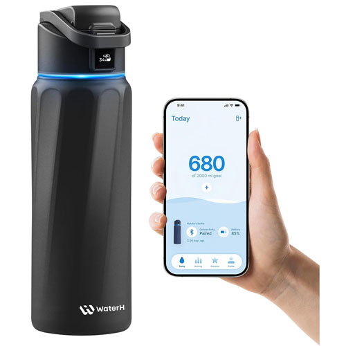 WaterH Boost 32oz Smart Bottle - Black