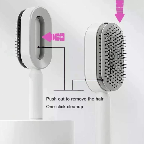 Brosse à cheveux autonettoyante, brosses à cheveux 3D Air Cushion pour femmes, peignes de massage Airbag pour femmes, brosse à cheveux pour cheveux