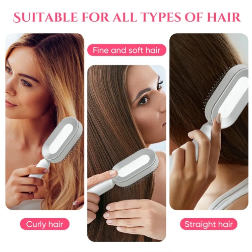 Brosse à cheveux autonettoyante, brosses à cheveux 3D Air Cushion pour femmes, peignes de massage Airbag pour femmes, brosse à cheveux pour cheveux