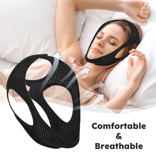 Anti Snore Chin Strap - Breathable Chin Strap Snoring Solution, Effectively Reduce Snoring,Chin Strap for Sleeping