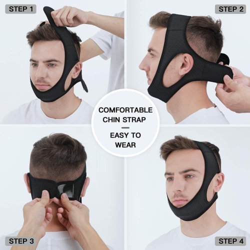 Anti Snore Chin Strap - Breathable Chin Strap Snoring Solution, Effectively Reduce Snoring,Chin Strap for Sleeping