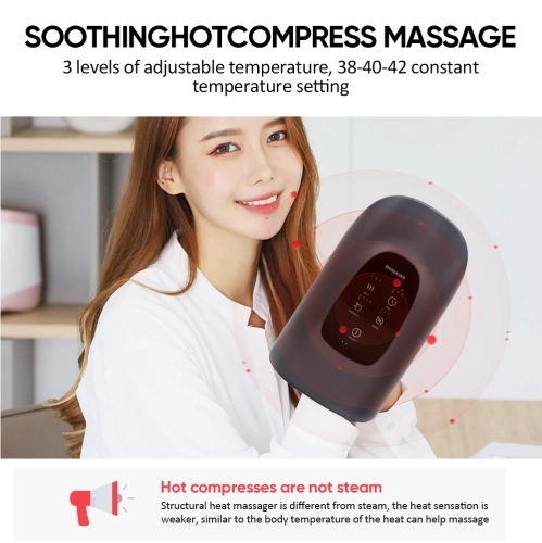 Appareil de massage chauffant intelligent sans fil pour les doigts et les articulations avec compression de la chaleur pour soulager la douleur